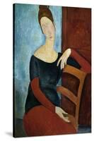 The Artist's Wife (Jeanne Huberterne) 1918-Amedeo Modigliani-Stretched Canvas