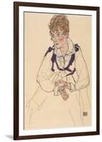 The Artist's Wife, Seated, 1917-Egon Schiele-Framed Giclee Print