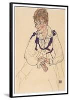 The Artist's Wife, Seated, 1917-Egon Schiele-Framed Giclee Print