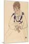 The Artist's Wife, Seated, 1917-Egon Schiele-Mounted Giclee Print
