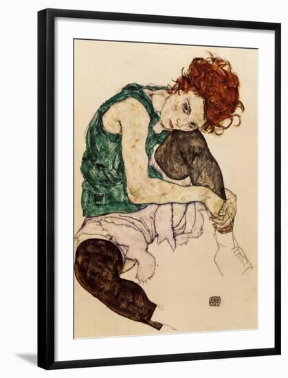 The Artist's Wife-Egon Schiele-Framed Art Print