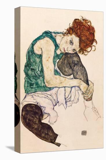 The Artist's Wife-Egon Schiele-Stretched Canvas