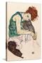 The Artist's Wife-Egon Schiele-Stretched Canvas