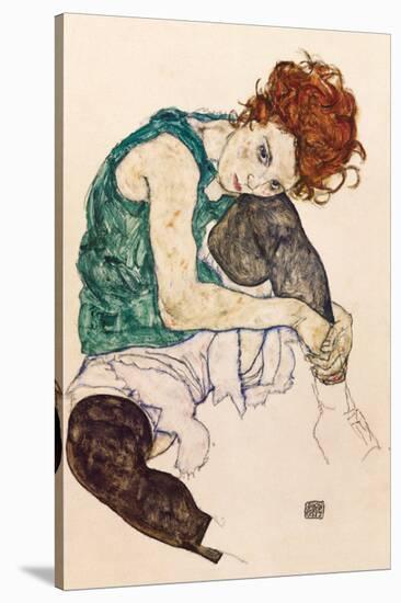 The Artist's Wife-Egon Schiele-Framed Stretched Canvas