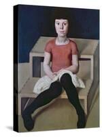 The Artist's Youngest Daughter-Albin Egger-lienz-Stretched Canvas