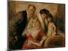 The Artist with His Wife and Children-Franz Von Lenbach-Mounted Giclee Print