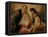 The Artist with His Wife and Children-Franz Von Lenbach-Framed Stretched Canvas