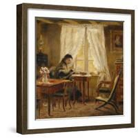 The Artists Mother in the Living Room, Holskogen-Olaf Isaachsen-Framed Giclee Print