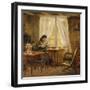 The Artists Mother in the Living Room, Holskogen-Olaf Isaachsen-Framed Giclee Print