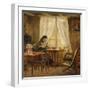 The Artists Mother in the Living Room, Holskogen-Olaf Isaachsen-Framed Giclee Print