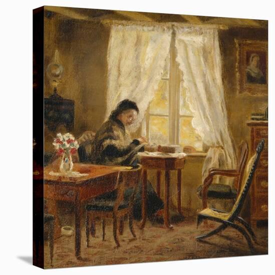 The Artists Mother in the Living Room, Holskogen-Olaf Isaachsen-Stretched Canvas