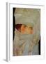 The Artists sister Melanie with Silver-Colored Scarves, 1908-Egon Schiele-Framed Giclee Print