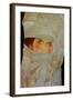 The Artists sister Melanie with Silver-Colored Scarves, 1908-Egon Schiele-Framed Giclee Print