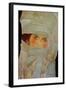 The Artists sister Melanie with Silver-Colored Scarves, 1908-Egon Schiele-Framed Giclee Print