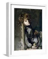 The Artists Son, Ignacio, Seated, 1887-Ignacio Pinazo camarlench-Framed Giclee Print