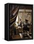 The Artists Studio or the Art of Painting-Johannes Vermeer-Framed Stretched Canvas