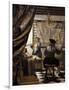 The Artists Studio or the Art of Painting-Johannes Vermeer-Framed Art Print