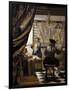 The Artists Studio or the Art of Painting-Johannes Vermeer-Framed Art Print