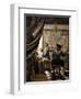 The Artists Studio or the Art of Painting-Johannes Vermeer-Framed Art Print