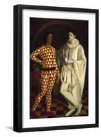 The Artists W.I. Schuchajeff and A.J. Jakowleff as Harlequins-null-Framed Giclee Print