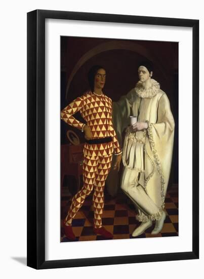 The Artists W.I. Schuchajeff and A.J. Jakowleff as Harlequins-null-Framed Giclee Print