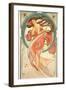 The Arts: Dance, 1898-Alphonse Mucha-Framed Giclee Print