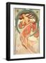 The Arts: Dance, 1898-Alphonse Mucha-Framed Premium Giclee Print