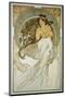 The Arts: La Musique-Alphonse Mucha-Mounted Premium Giclee Print