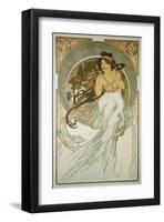 The Arts: La Musique-Alphonse Mucha-Framed Premium Giclee Print