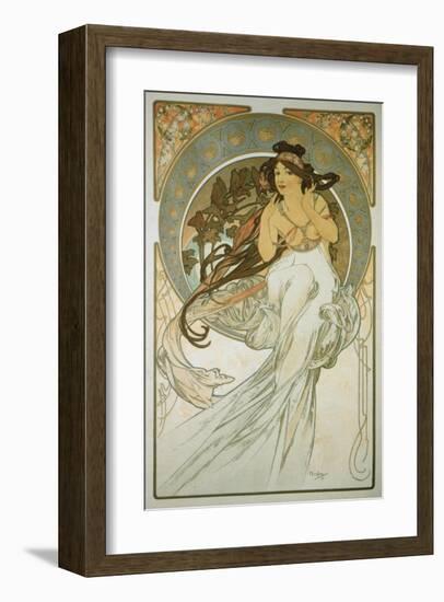 The Arts: La Musique-Alphonse Mucha-Framed Premium Giclee Print