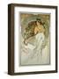 The Arts: La Musique-Alphonse Mucha-Framed Premium Giclee Print