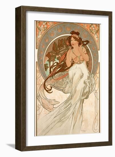 The Arts: Music, 1898-Alphonse Mucha-Framed Giclee Print