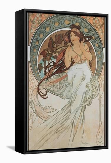 The Arts: Music, 1898-Alphonse Mucha-Framed Stretched Canvas