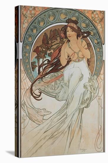 The Arts: Music, 1898-Alphonse Mucha-Stretched Canvas