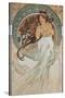 The Arts: Music, 1898-Alphonse Mucha-Stretched Canvas