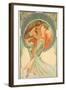 The Arts: Poetry, 1898-Alphonse Mucha-Framed Premium Giclee Print