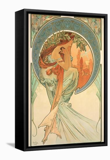 The Arts: Poetry, 1898-Alphonse Mucha-Framed Stretched Canvas