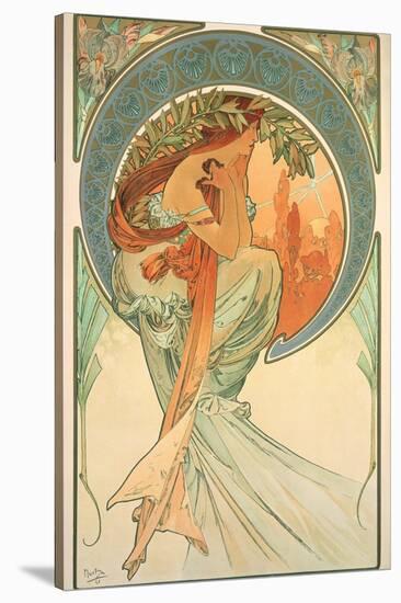 The Arts: Poetry, 1898-Alphonse Mucha-Stretched Canvas