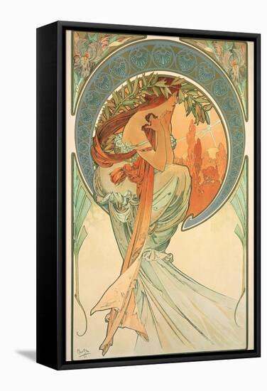 The Arts: Poetry, 1898-Alphonse Mucha-Framed Stretched Canvas