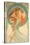 The Arts: Poetry, 1898-Alphonse Mucha-Stretched Canvas