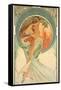 The Arts: Poetry, 1898-Alphonse Mucha-Framed Stretched Canvas
