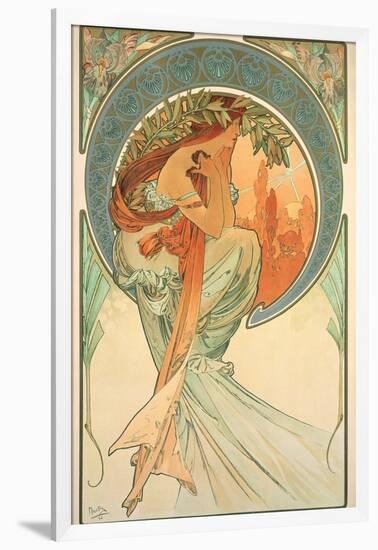 The Arts: Poetry, 1898-Alphonse Mucha-Framed Giclee Print