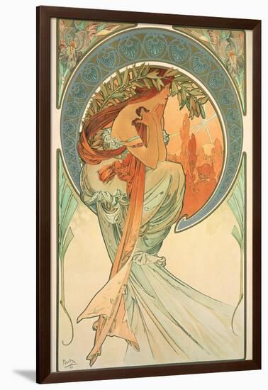 The Arts: Poetry, 1898-Alphonse Mucha-Framed Giclee Print