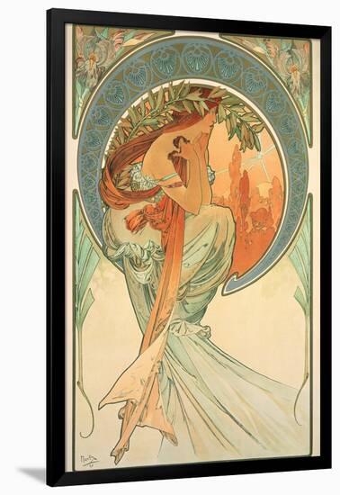 The Arts: Poetry, 1898-Alphonse Mucha-Framed Giclee Print