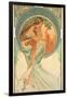 The Arts: Poetry, 1898-Alphonse Mucha-Framed Giclee Print