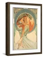 The Arts: Poetry, 1898-Alphonse Mucha-Framed Giclee Print