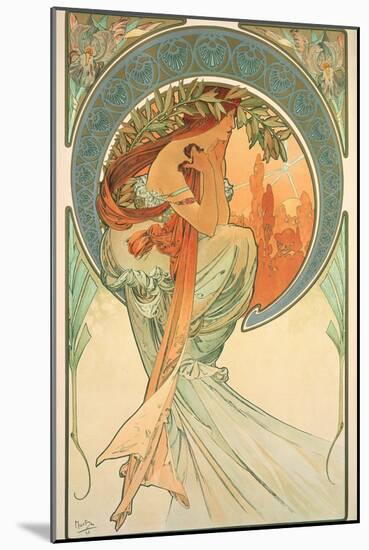 The Arts: Poetry, 1898-Alphonse Mucha-Mounted Giclee Print