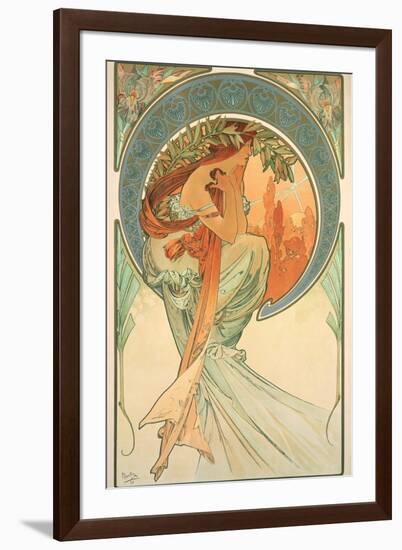 The Arts: Poetry, 1898-Alphonse Mucha-Framed Giclee Print