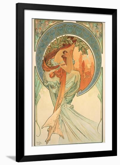 The Arts: Poetry, 1898-Alphonse Mucha-Framed Giclee Print