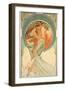 The Arts: Poetry, 1898-Alphonse Mucha-Framed Premium Giclee Print